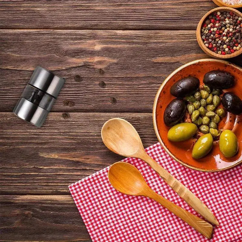 Mini Manual Salt & Pepper Grinder – Stainless Steel Spice Mill Spice Grinder Babs