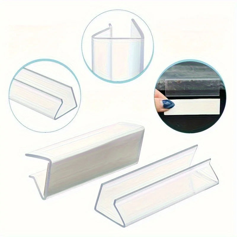 PVC Shelf Label Clips – Transparent Tag Holders & White Cards Shelf Label Clips Babs
