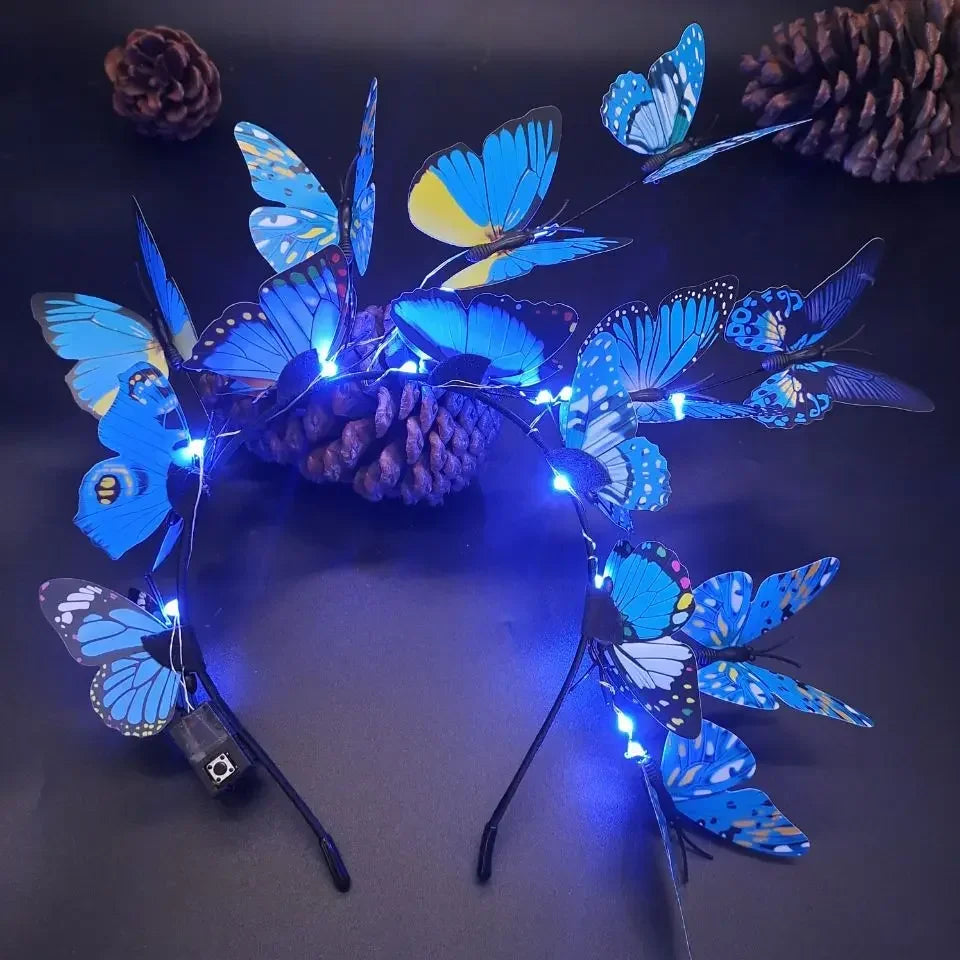LED Glow Butterfly Flower Headband for Parties & Festivals LED Party Headband Babs 4