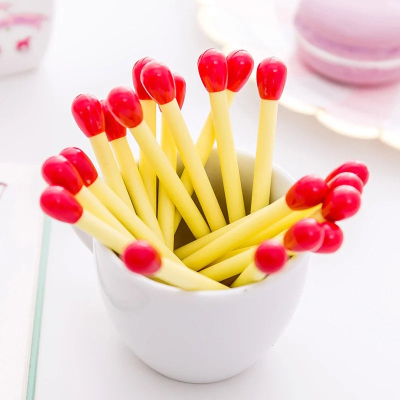 15-Pack Novelty Matchstick Ballpoint Pens | Fun Office Gift Pens Novelty Ballpoint Pens Babs