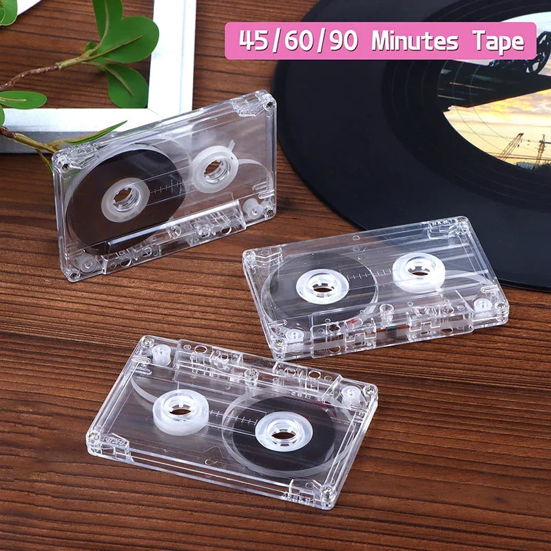 Blank Cassette Tape 45/60/90 Min with Clear Storage Case Blank Cassette Tape Babs