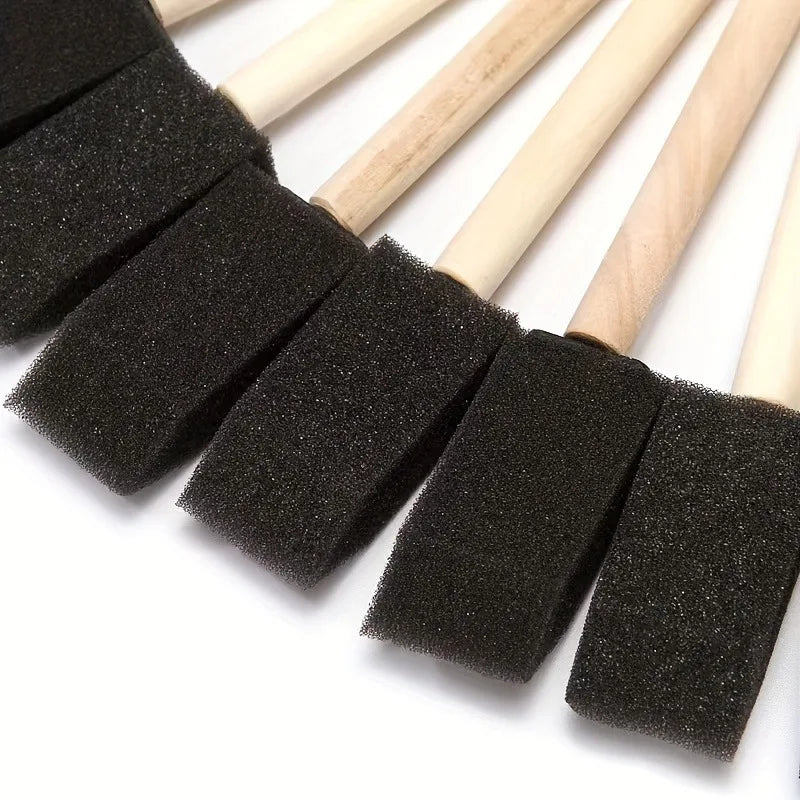 Wooden Handle Foam Sponge Brush for Painting & DIY Crafts Foam Paint Brush Babs