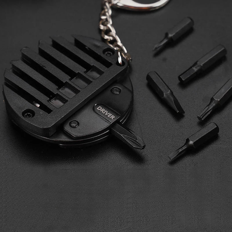Folding Multitool Keychain Screwdriver Set with Bits – Pocket EDC Folding Multitool Babs