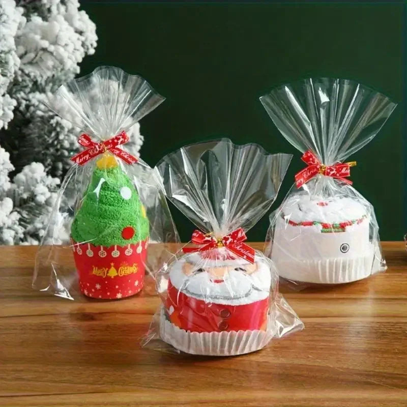 3-Pack Christmas Hand Towels – Santa, Snowman & Xmas Tree Holiday Hand Towels Babs