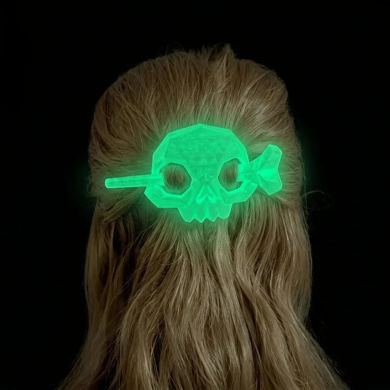 Geometric Skull Hair Stick & Barrette – Gothic Punk Accessory Gothic Hair Accessory Babs