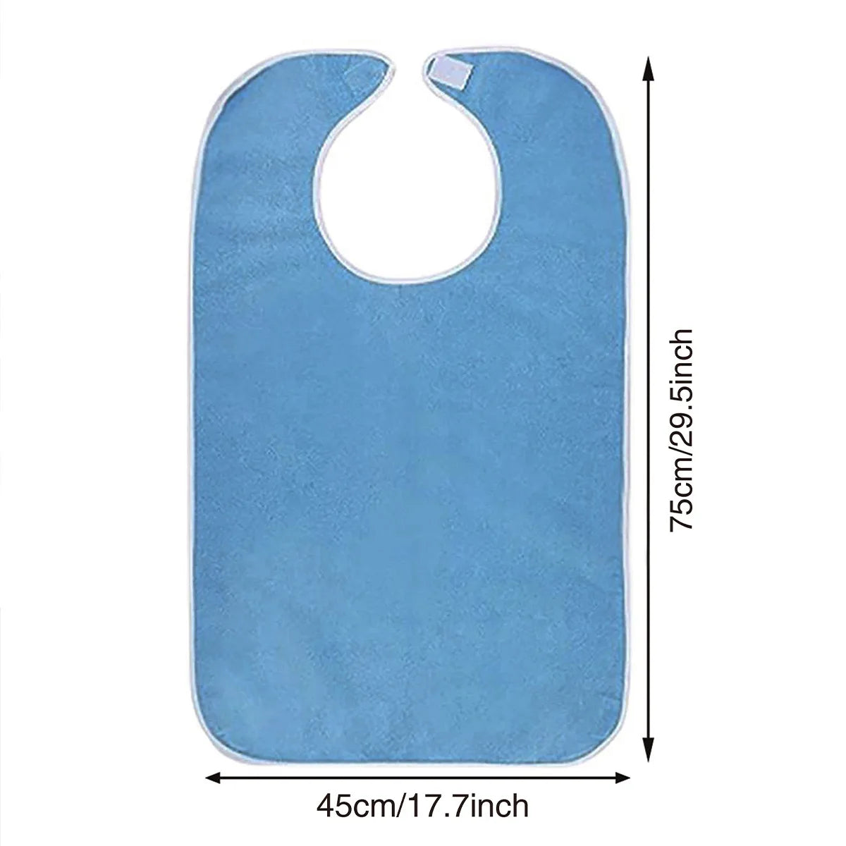Stain-Resistant Adult Bib for Men & Women | Senior Mealtime Adult Dining Bib Babs Blue