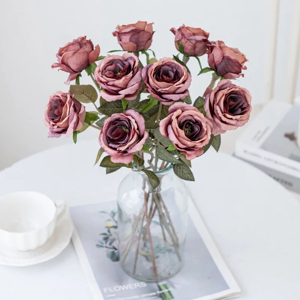 Artificial Silk Rose Bouquet – Wedding, Home & DIY Décor Artificial Flower Bouquet Babs