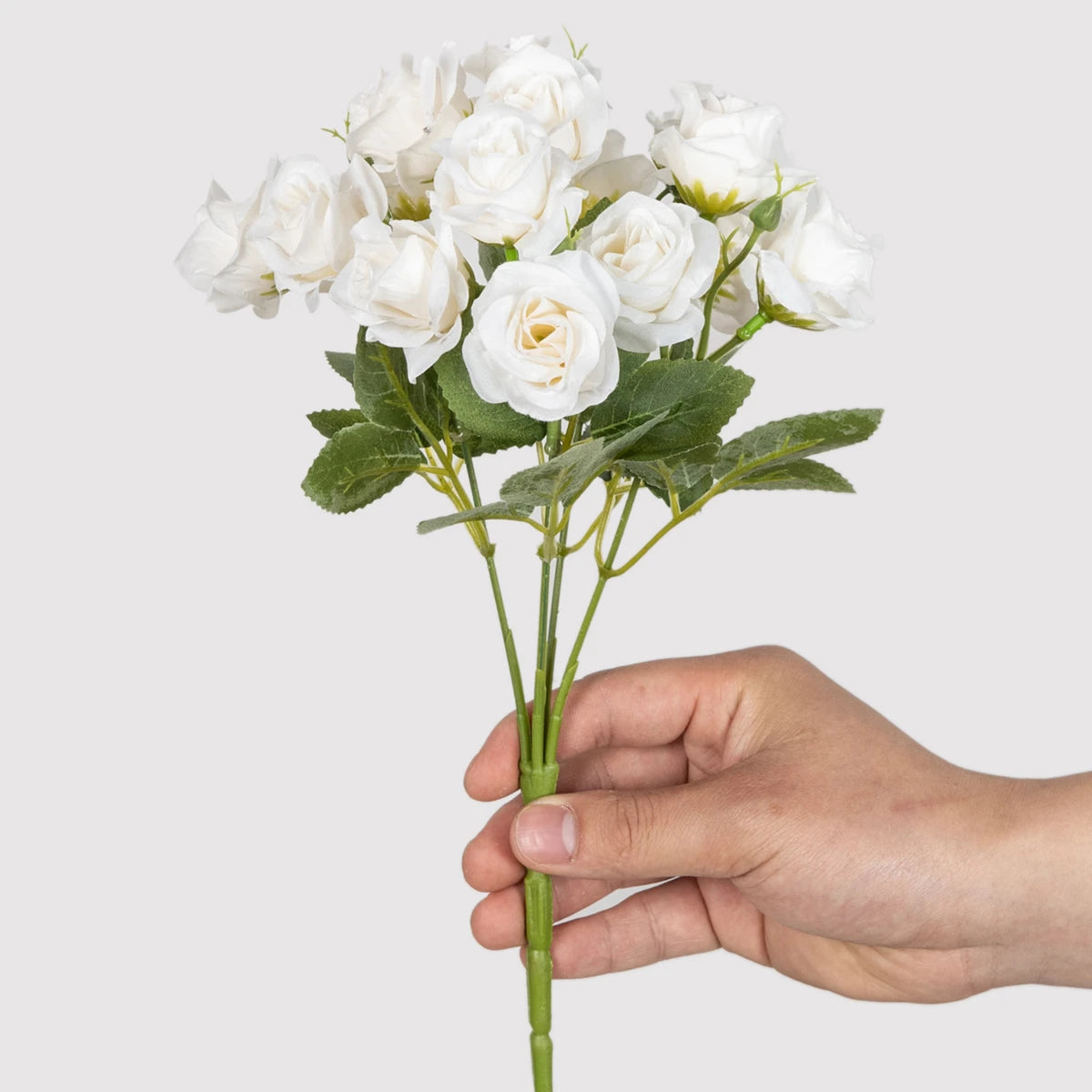 15-Head Silk Rose Artificial Bouquet for Wedding & Home Decor Artificial Flower Bouquet Babs