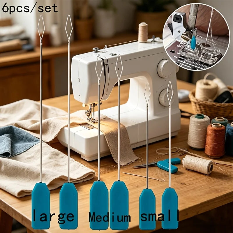 Needle Threader Blue Handle – 2/4/6 Pcs Quick Sewing Tool Needle Threader Babs