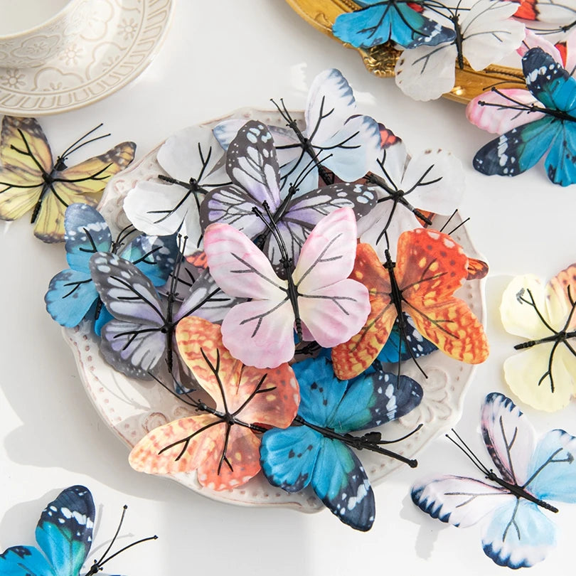 3D Artificial Silk Butterflies for Wedding, Party & DIY Décor Artificial Butterfly Decor Babs