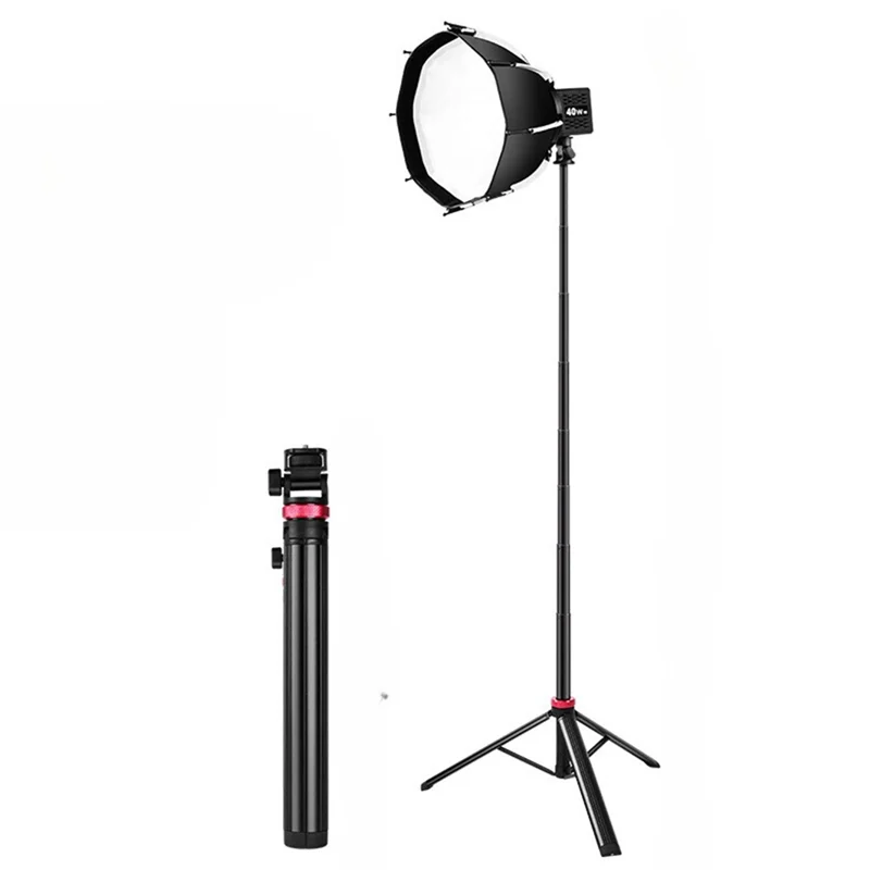 Portable Extendable Tripod Light Stand – 360° Ball Head, 1/4" Mount Camera Tripod Stand Babs