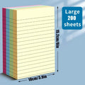 100/200 Sheet Pink Horizontal Note Paper Set – Memo Pads Memo Note Pad Set Babs Large 200 sheets