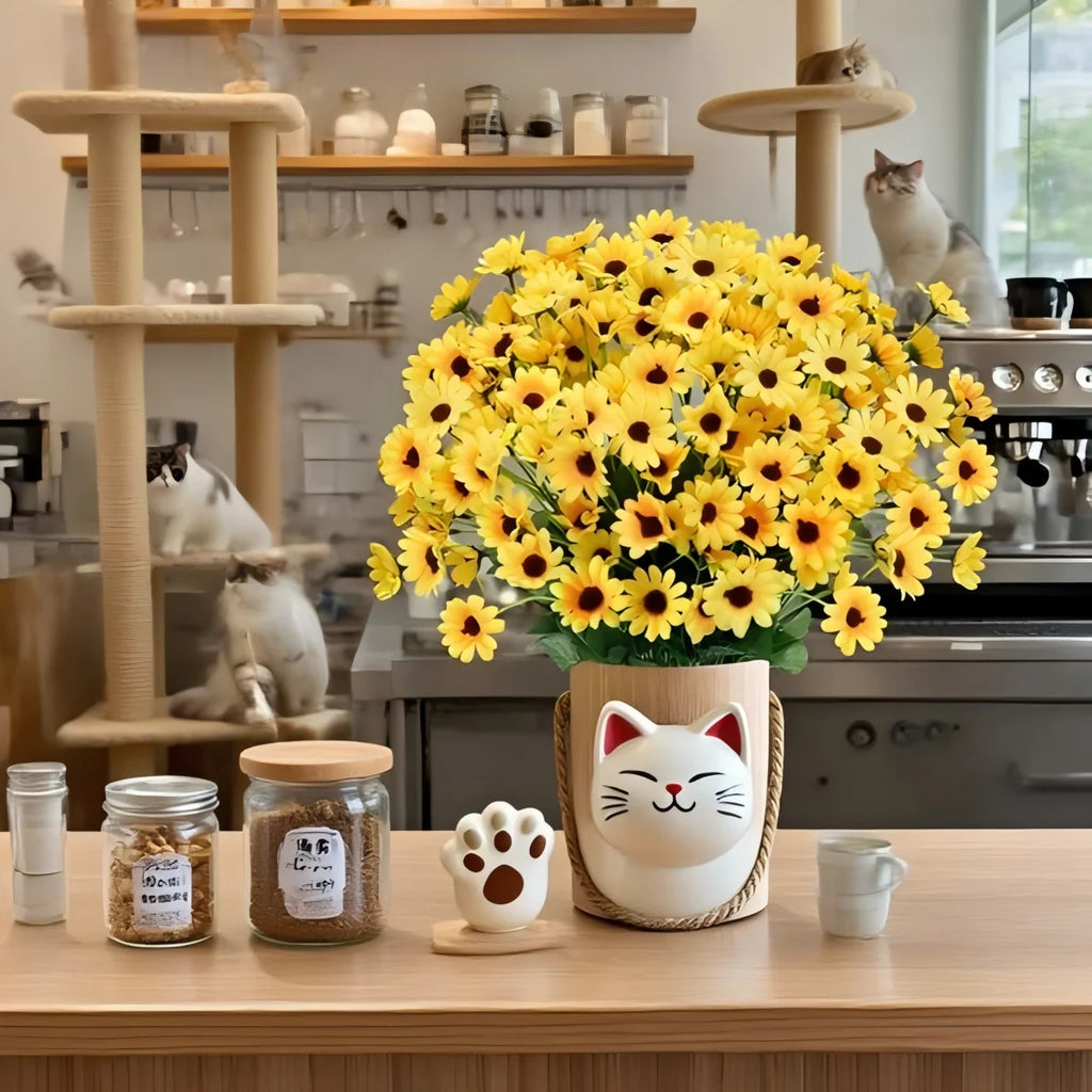 Artificial Silk Daisy Bouquet – Wedding & Home Décor Flowers Artificial Flower Bouquet Babs