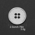 10-Pack 20mm Metal Round 4-Hole Buttons – Coats & Sweaters Sewing Buttons Babs Silver 20mm 20mm