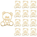Bear Acrylic Cake Toppers – Baby Shower & Birthday Party Decor Cake Toppers Babs Gold 5Pcs