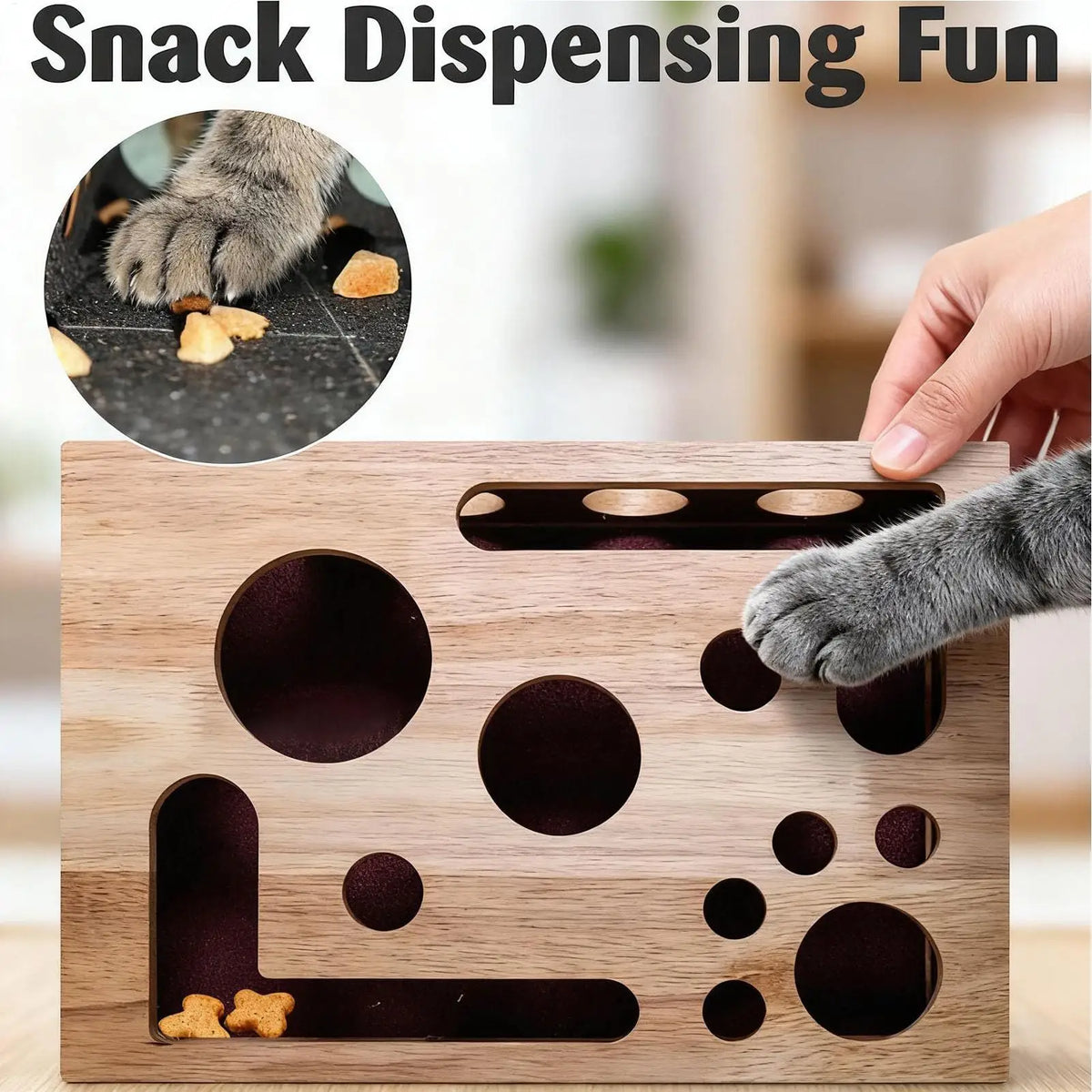 Cat Wooden Scratch Maze Toy – Interactive Nail File Puzzle Box Cat Scratch Puzzle Toy Babs