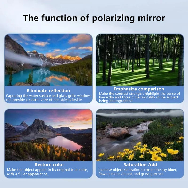 Clip-On CPL Polarizer Lens Filter for Smartphones | HD Mobile Camera Filter Babs
