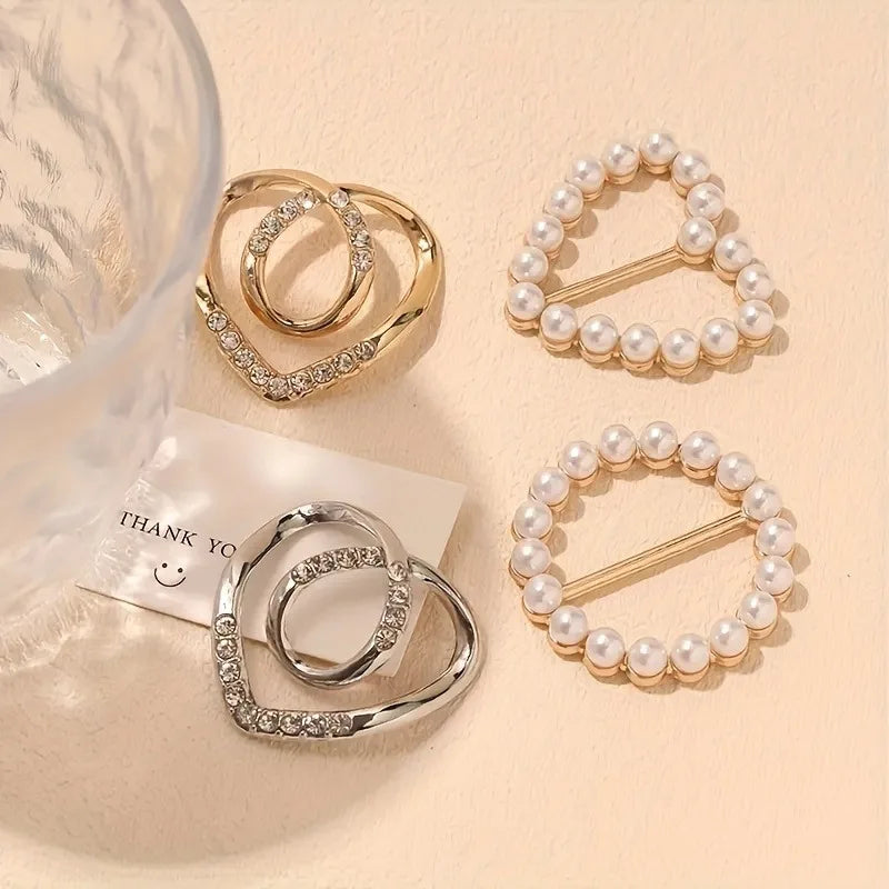 8-Piece Pearl & Rhinestone Brooch Set for Women | Elegant Brooch Pin Set Babs