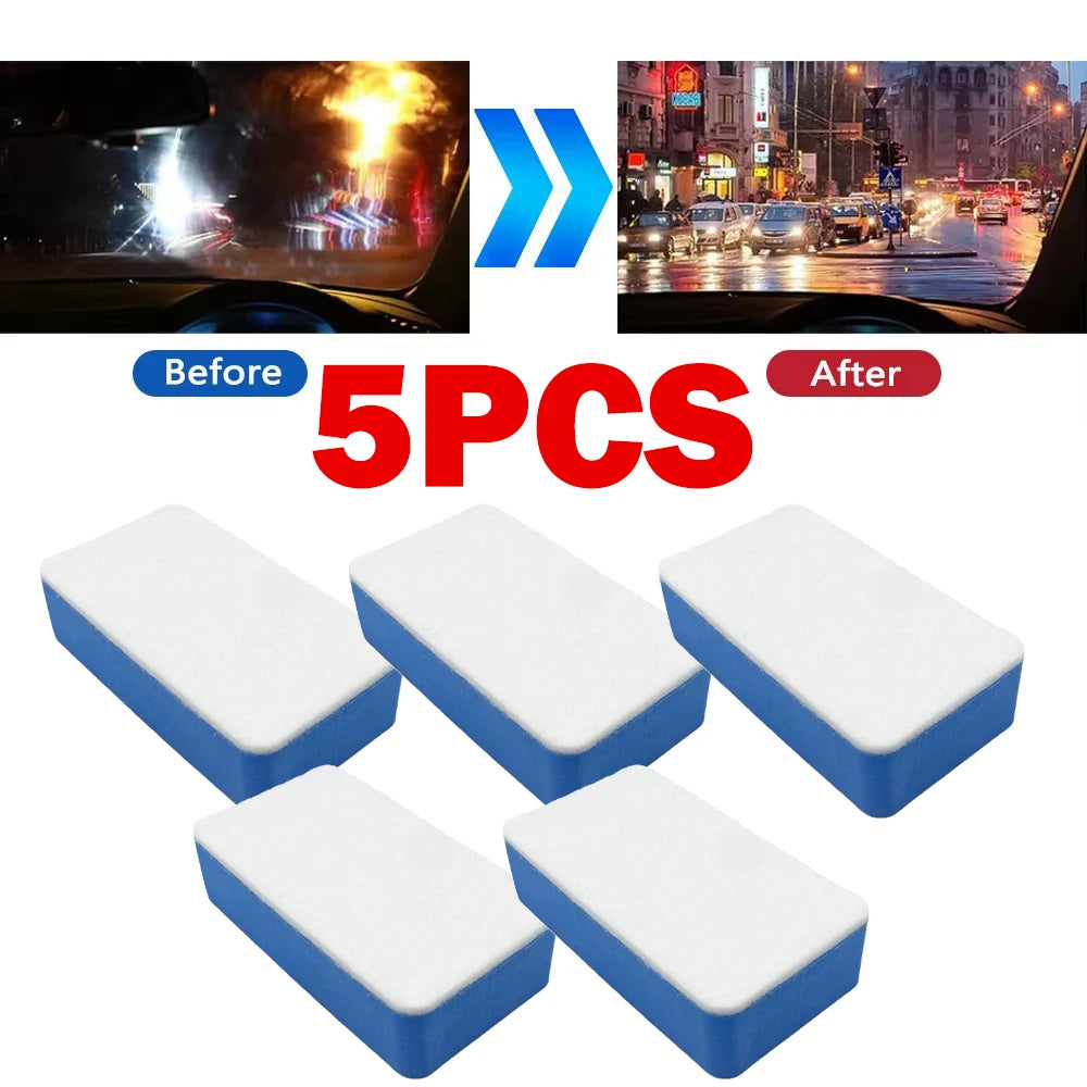 Car Glass Oil Film Remover Sponge Wiper – 5-Pack Car Cleaning Sponge Babs