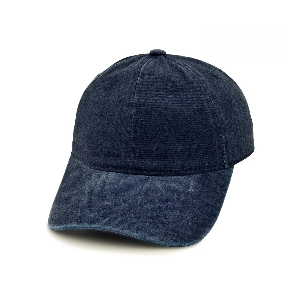 Vintage Washed Baseball Cap – Adjustable Sun Visor Unisex Hat Baseball Cap Babs navy blue
