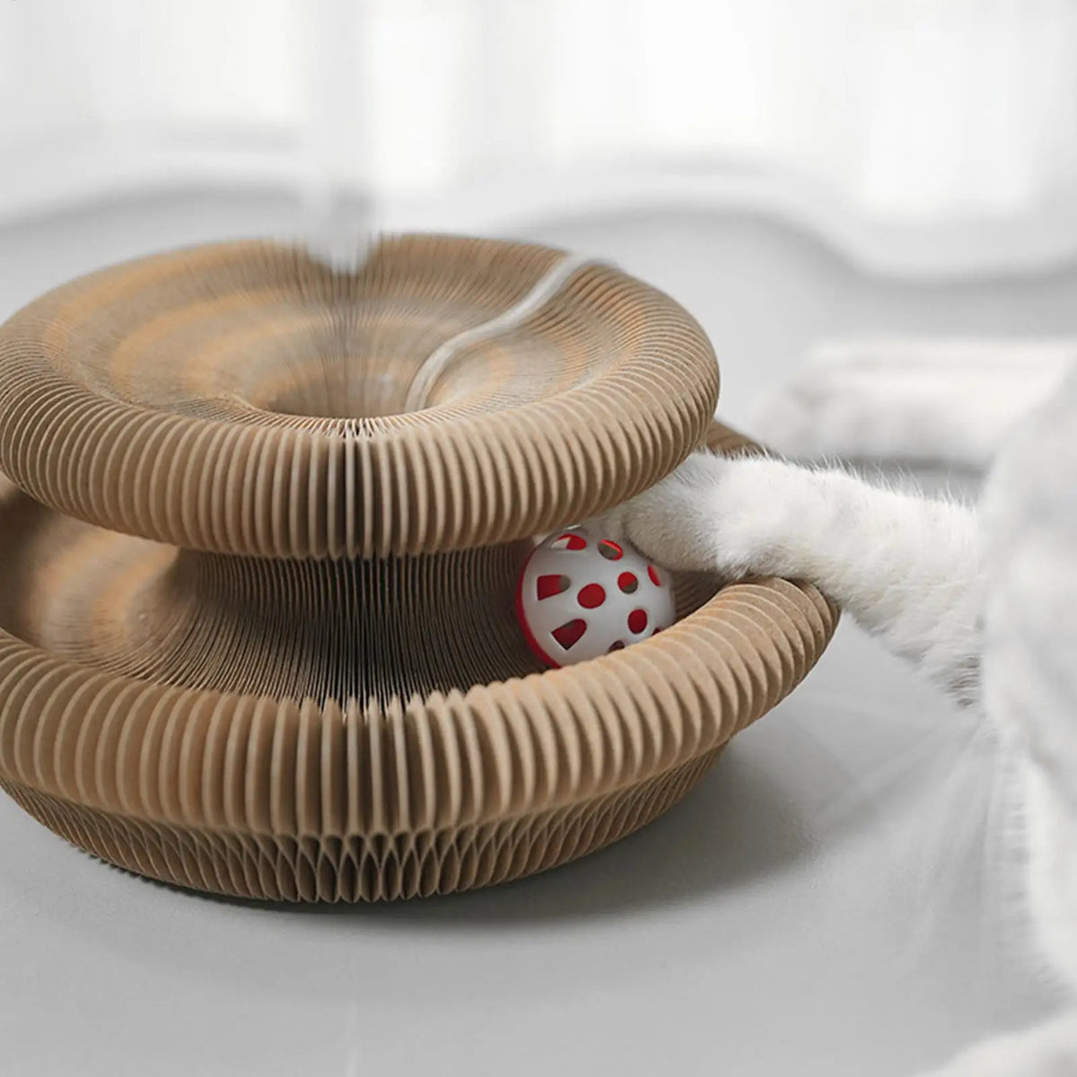 Cat Scratch Organ Board Toy with Ball – Corrugated Scratcher Cat Scratcher Toy Babs