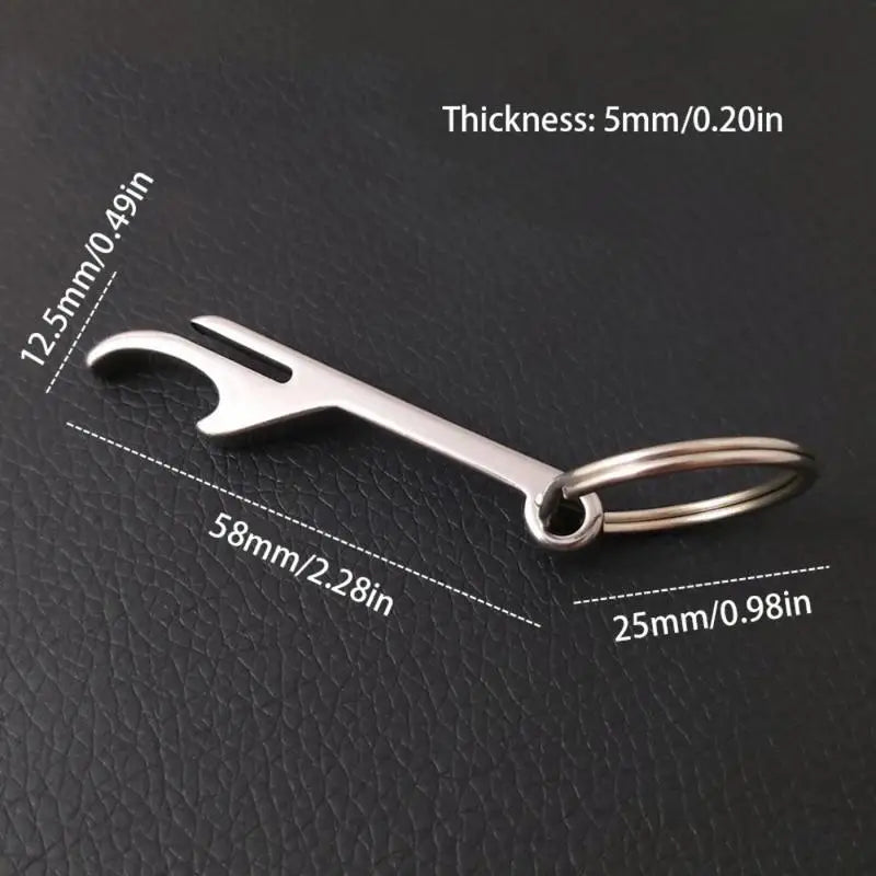 3-Pack Stainless Steel Bottle Opener Keychain – Mini Key Ring Bottle Opener Keychain Babs