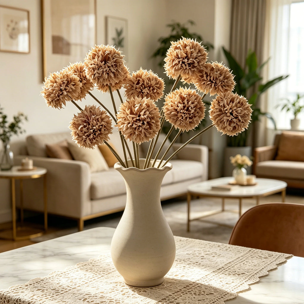 Silk Chrysanthemum Artificial Flower Bouquet – Wedding & Home Artificial Flower Bouquet Babs