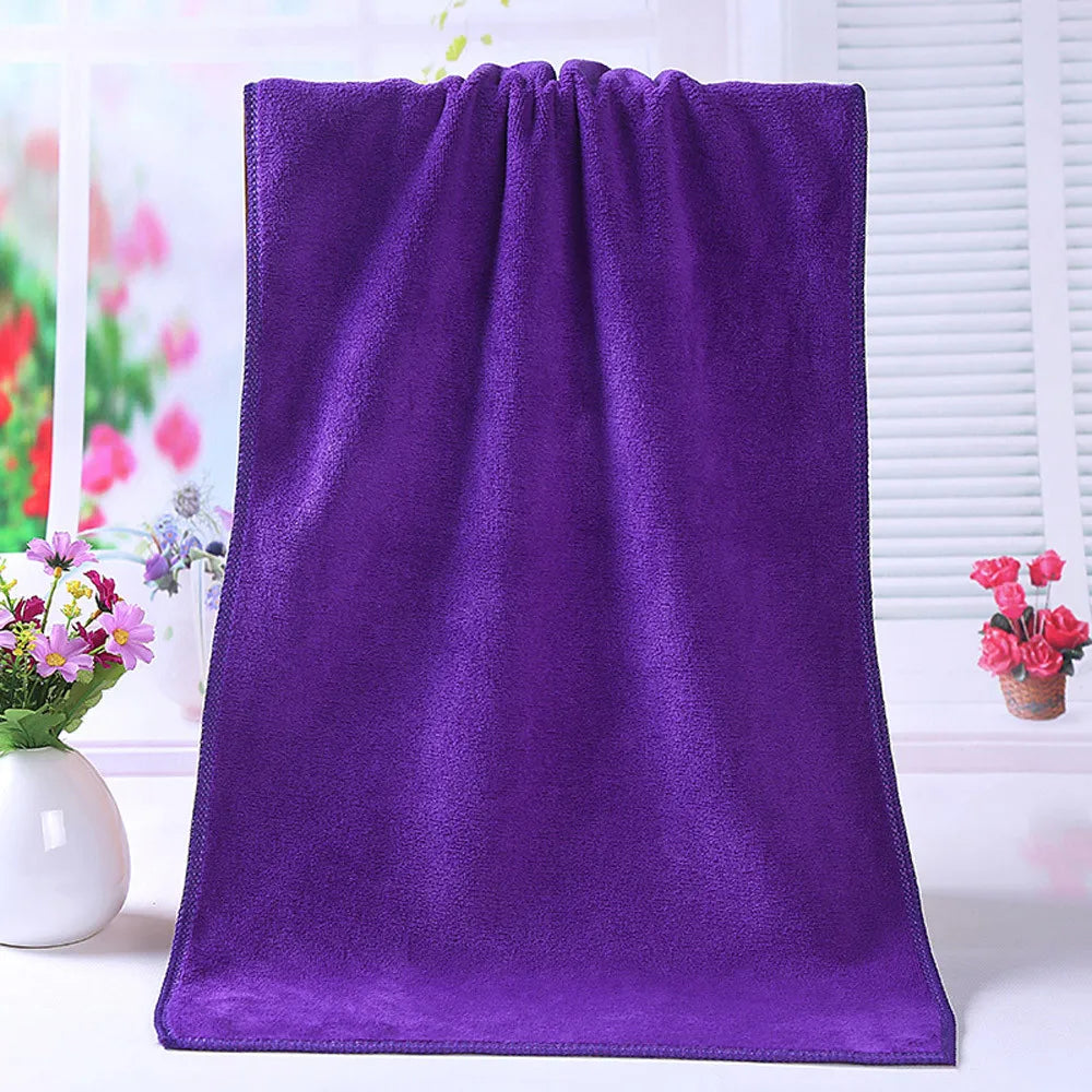 Soft Microfiber Bath Towel 35x75cm – Quick-Dry & Absorbent Microfiber Bath Towel Babs Purple 75X35CM