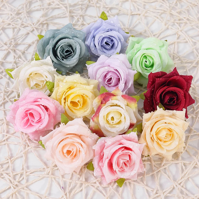 Artificial Silk Rose Flower Heads 5cm – 5/10 Pcs for DIY Décor Artificial Flower Heads Babs