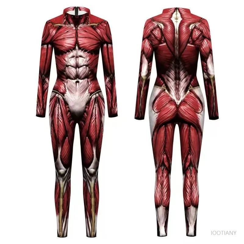 Men's Mechanical Muscle Zentai Bodysuit | Punk Cosplay Costume Cosplay Bodysuit Babs I 4XL China Mainland