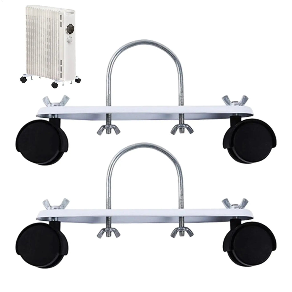 2-Pack Oil Heater Caster Frame Base | Carbon Steel Swivel Wheels Heater Caster Frame Babs