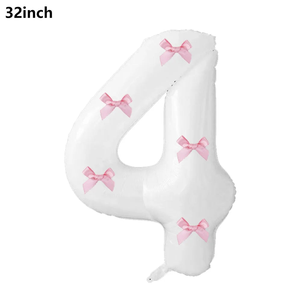 32" Black Bow Number Balloon Kit – Party & Wedding Décor