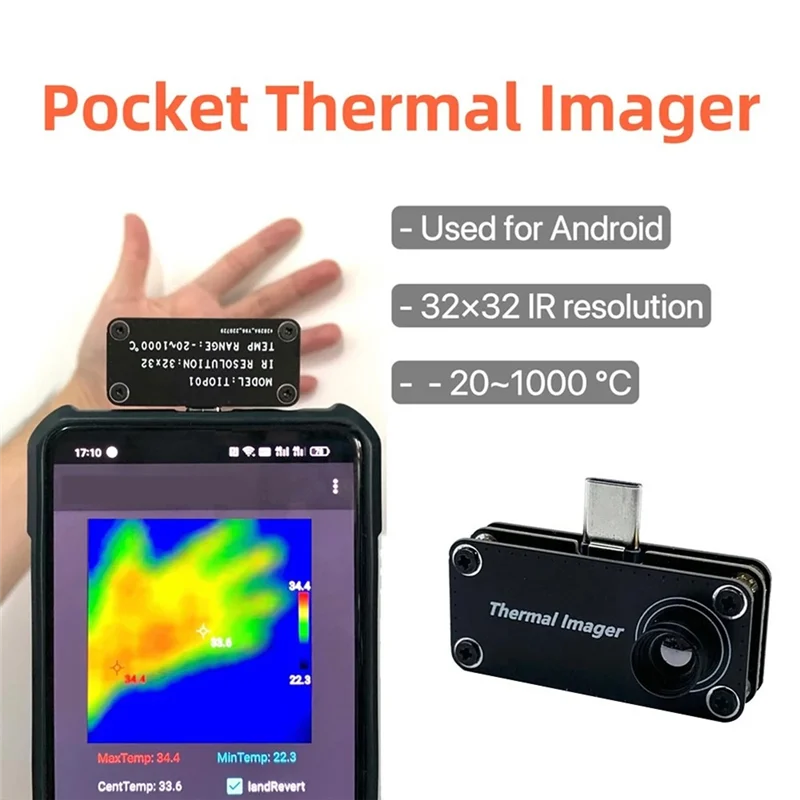 Mini Infrared Thermal Imager for Android – 32x32 Sensor Thermal Imaging Camera Babs