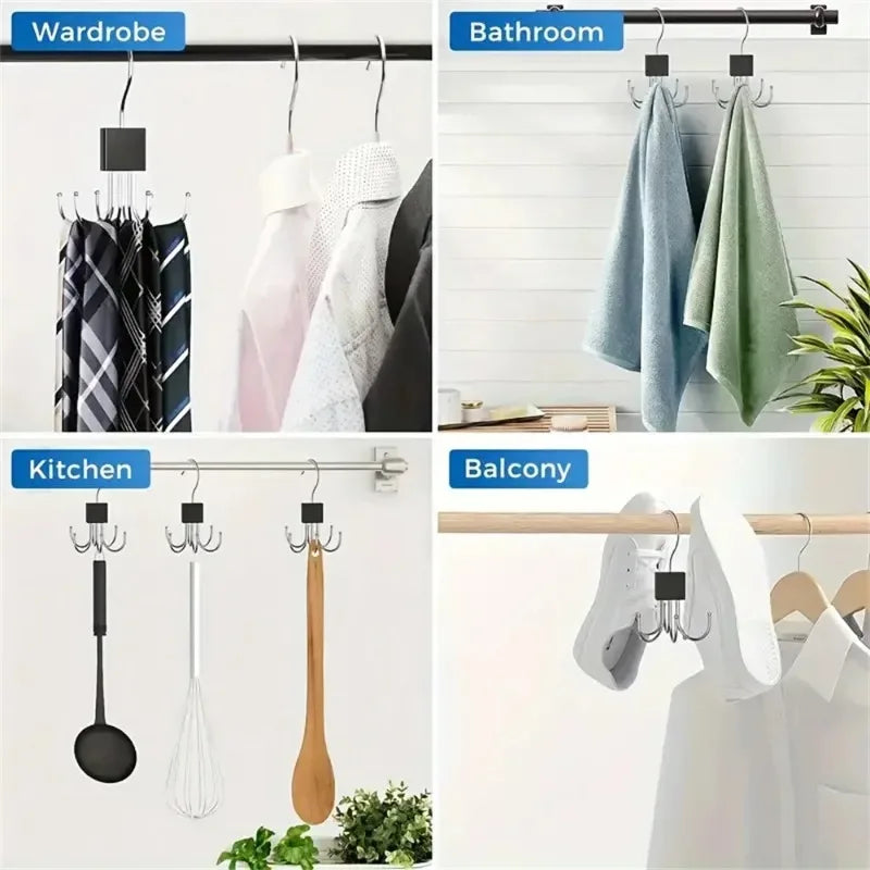 360° Rotating Multi-Claw Closet Organizer Hanger Rack Closet Organizer Rack Babs
