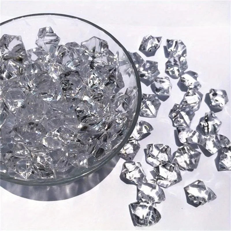 Rhinestone Acrylic Aquarium Ornament – 200pc Fish Tank Decor Aquarium Ornament Babs Clear