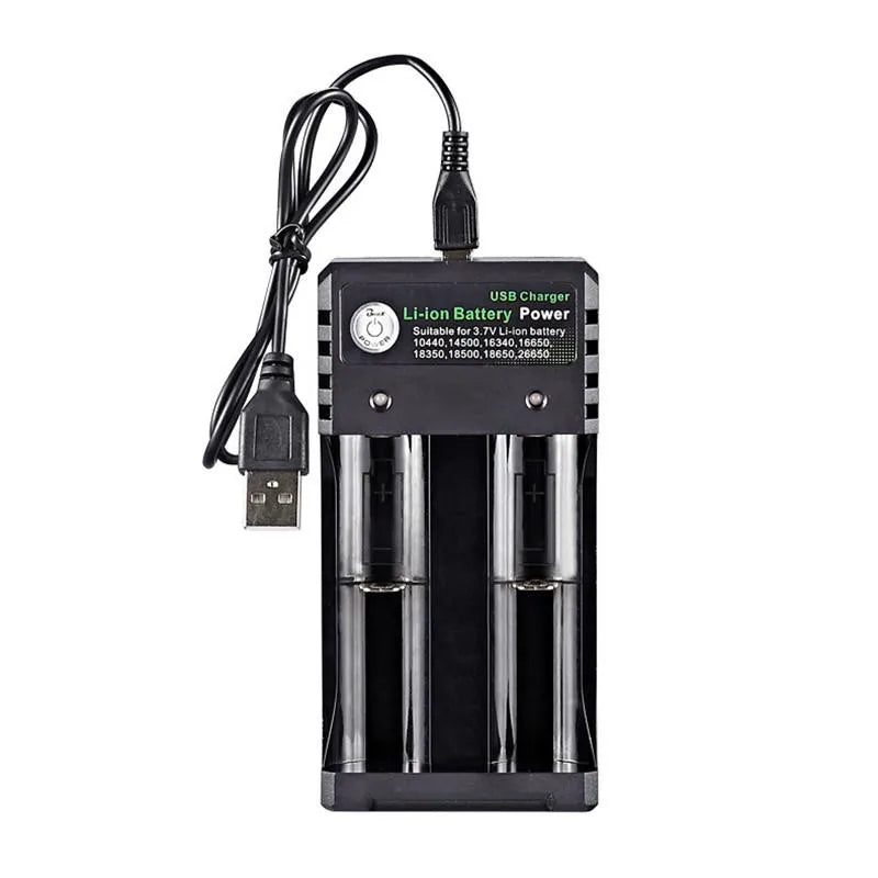 18650 Dual Slot USB Li-Ion Battery Charger with LED Indicator Battery Charger Babs USB 2 Slot China Mainland