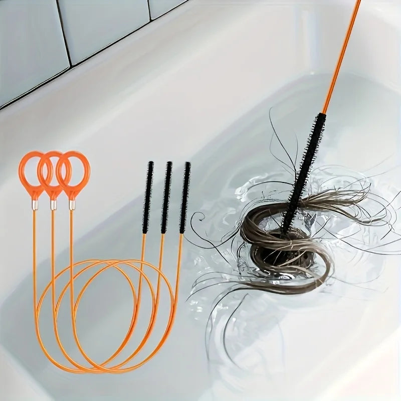 Flexible Drain Snake Hair Remover for Shower, Bath & Sink Drain Cleaning Tool Babs