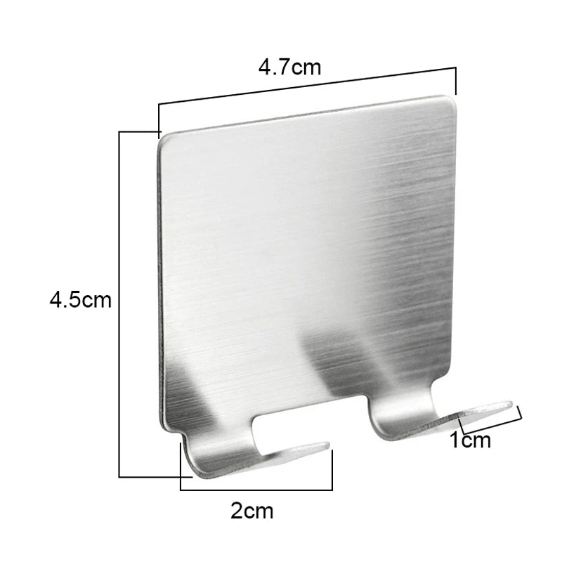 2pcs Stainless Steel Razor Holder Self-Adhesive Bathroom Hook Bathroom Hook Rack Babs