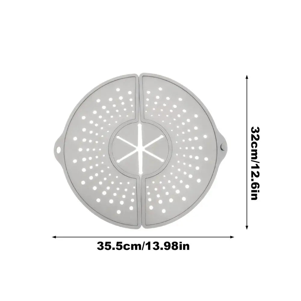 Foldable Silicone Splatter Screen – Oil Splash Guard Pan Lid Silicone Splatter Screen Babs 1pcs