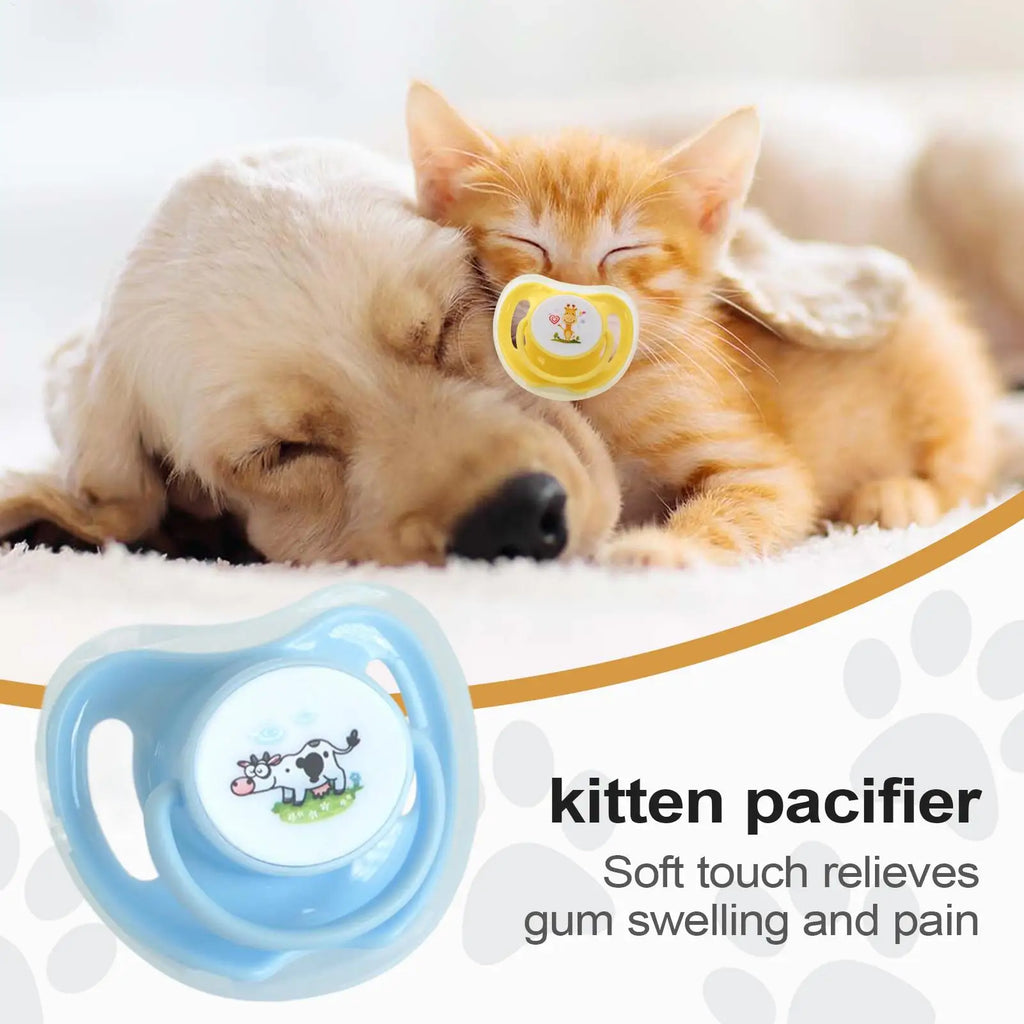 4-Pack Butterfly Silicone Pet Pacifiers for Kittens & Puppies Pet Chew Toy Babs