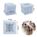 3D Cube Silicone Mold 6 & 15 Cavity – Mousse, Cake & Dessert Silicone Baking Mold Babs 1 grid