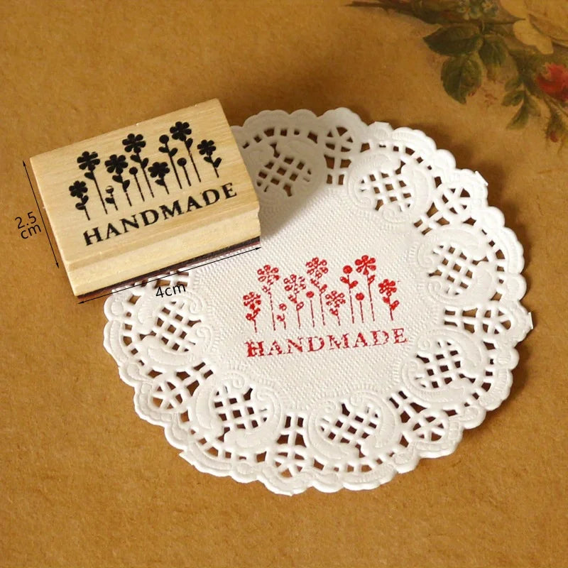 Vintage Square Wood Rubber Stamp – DIY Scrapbooking & Crafts Craft Rubber Stamp Babs B
