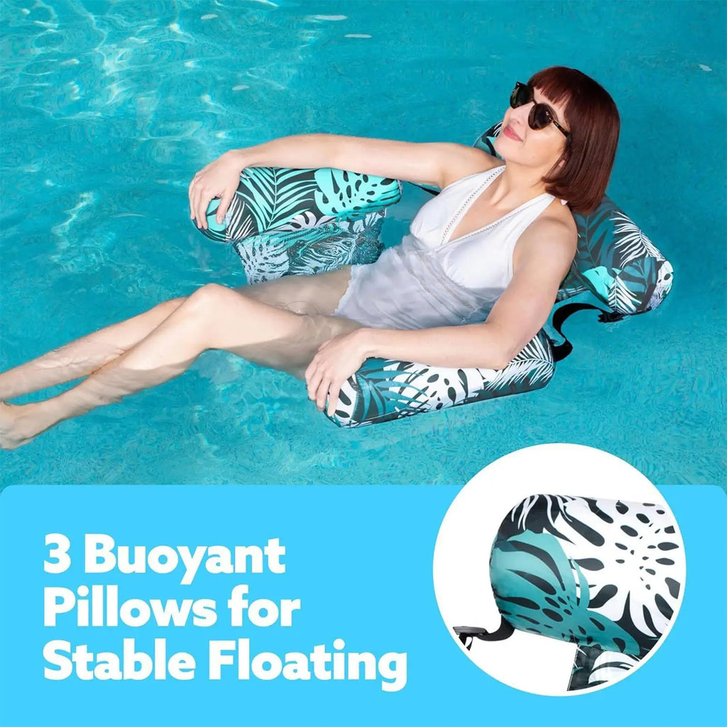 Inflatable Pool Hammock Chair – Floating Water Lounge Float Inflatable Pool Float Babs
