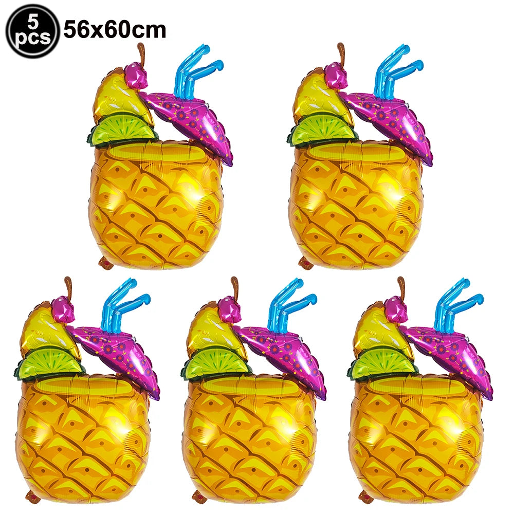 Summer Drink Foil Balloons – Beer, Wine & Cocktail Party Decor Party Foil Balloons Babs 5pcs As pictures show