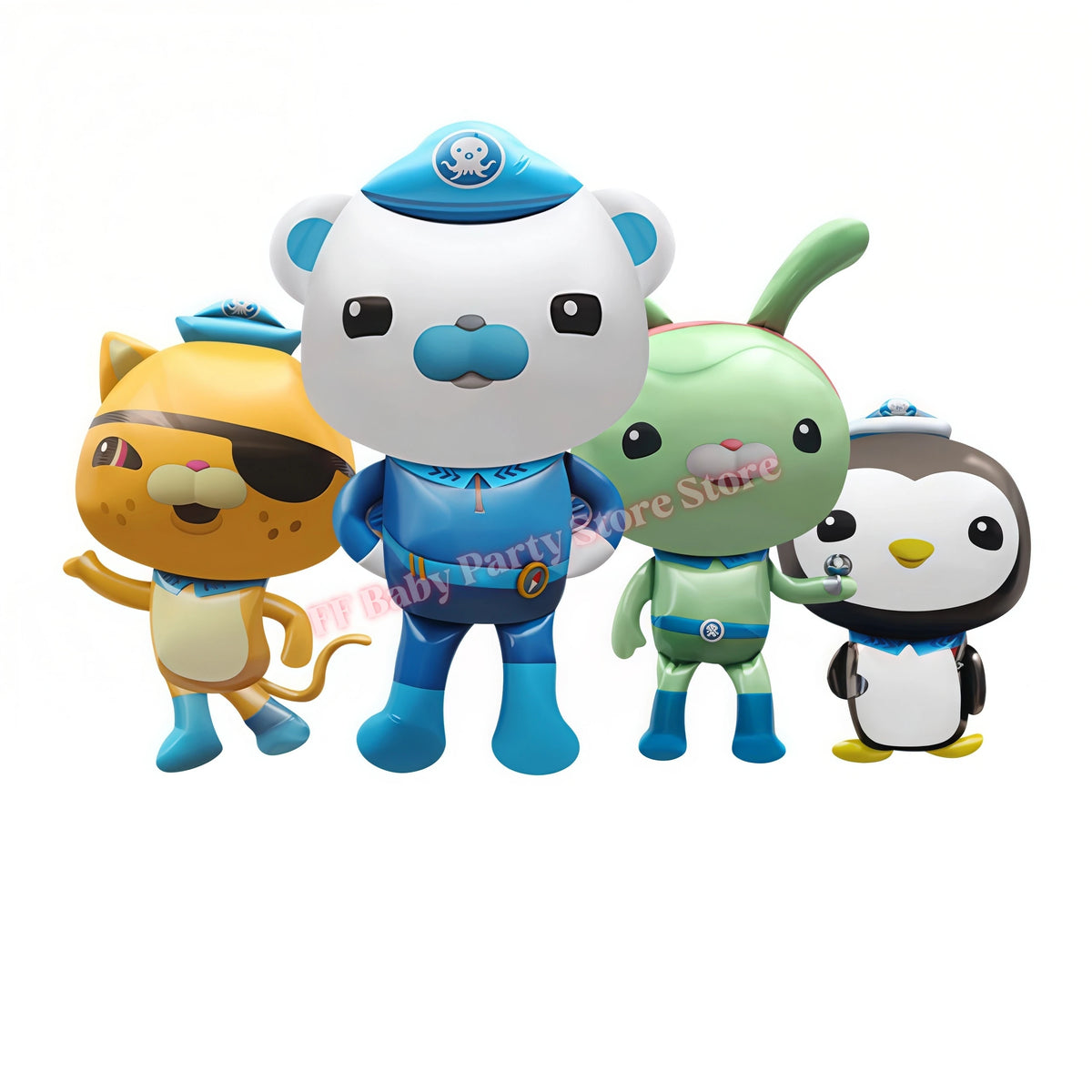Octonauts Birthday Foil Balloons – Baby Shower Party Decor Party Foil Balloons Babs 4pcs balloons