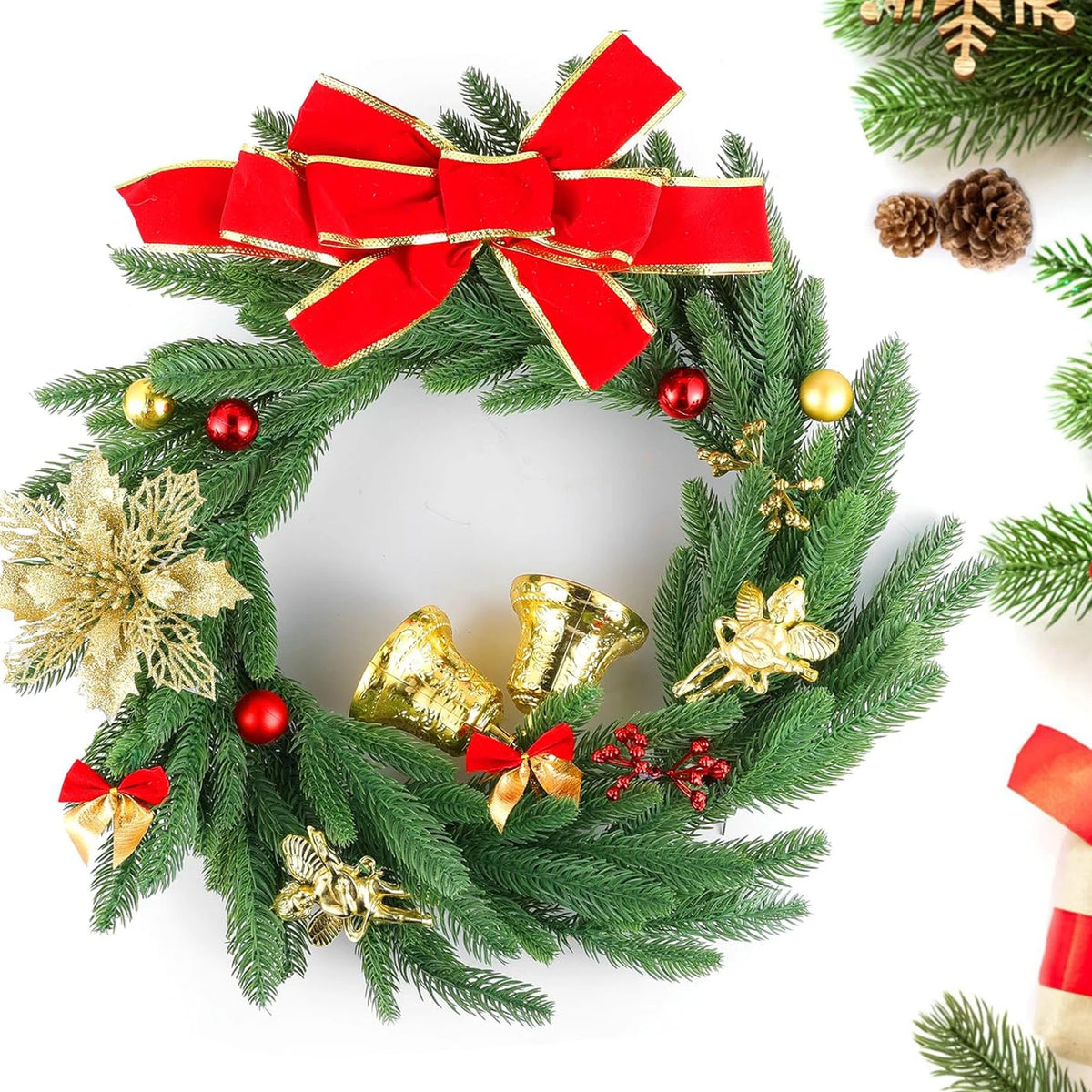 50/100pcs Artificial Holly Berry Branches | Christmas & Wedding Decor Artificial Holly Branches Babs