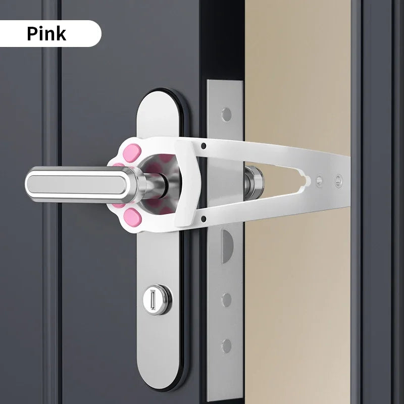 No-Drill Adjustable Cat Door Latch – Pet Gap Holder Cat Door Latch Babs Pink