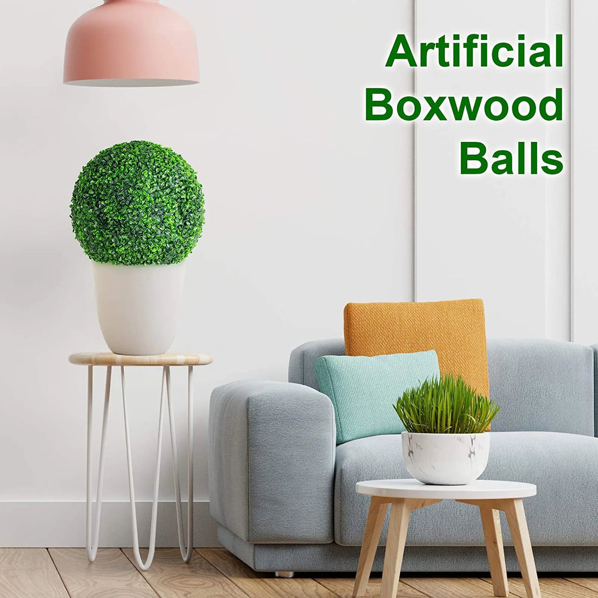 Artificial Topiary Grass Ball – Indoor & Outdoor Faux Plant Décor Artificial Topiary Ball Babs