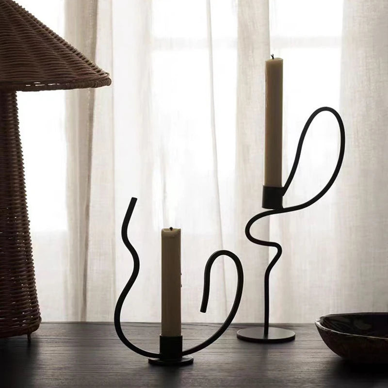 Nordic Luxury Metal Candle Holders – Vintage Candlestick Set Metal Candle Holder Babs