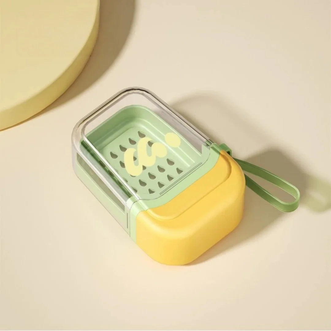 Leakproof Soap Case with Lid – Travel, Camping & Gym Travel Soap Case Babs Yellow Green